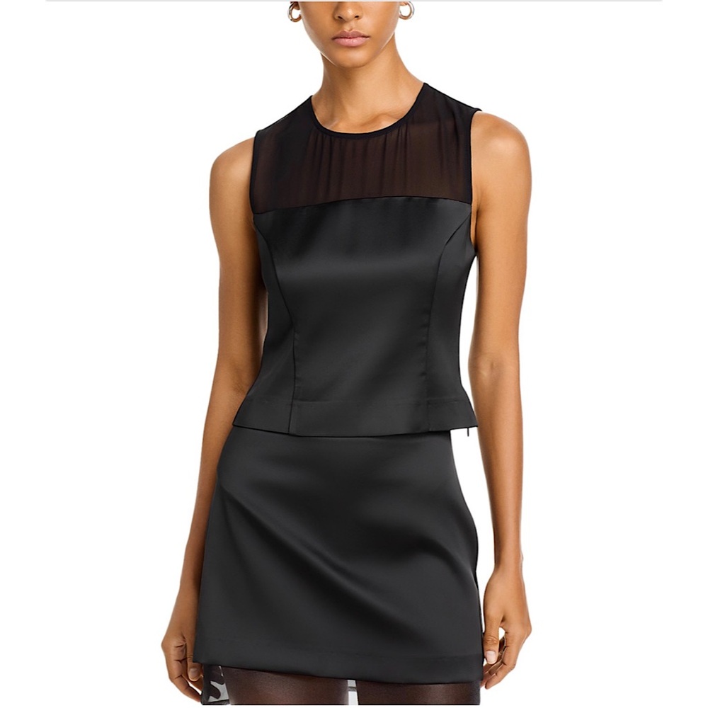 French Connection Illusion Neck‎ Top Black 2